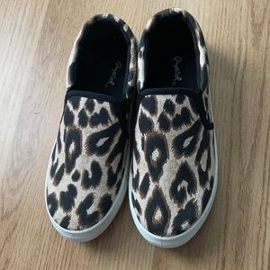 Cheetah print slip ons, size 7